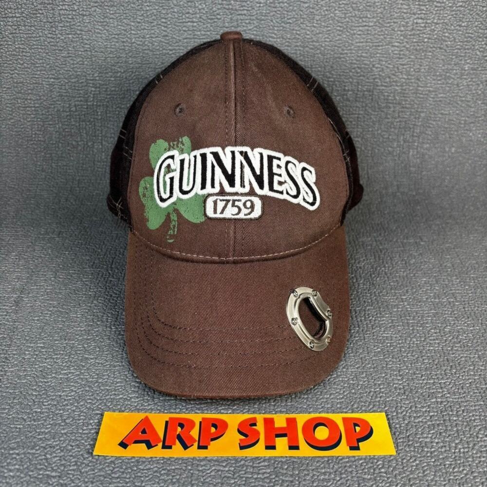 Guinness 1759 Opener Cap Baseball Cap One Size Brown Green Adjustable Strapback